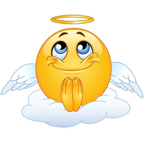 Angel Emoticon Praying Emoji Funny Emoticons Emoji Love