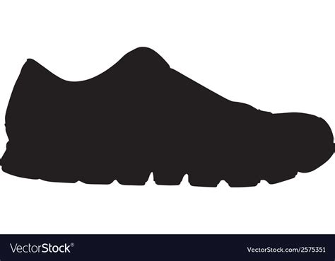 Running Shoe Sneaker Silhouette Royalty Free Vector Image
