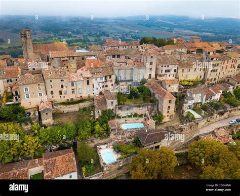 Aerial View Of Cordes Sur Ciel Labelled The Most Beautiful Villages Of