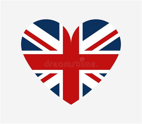 Heart Shape British Union Jack Flag Stock Illustrations 88 Heart