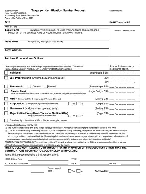 Indiana Fillable Tax Forms Printable Forms Free Online