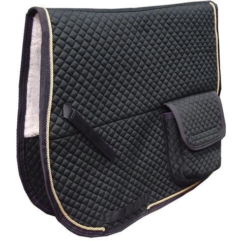 Dressage Saddle Pad With Pockets And Half Fleece Padding