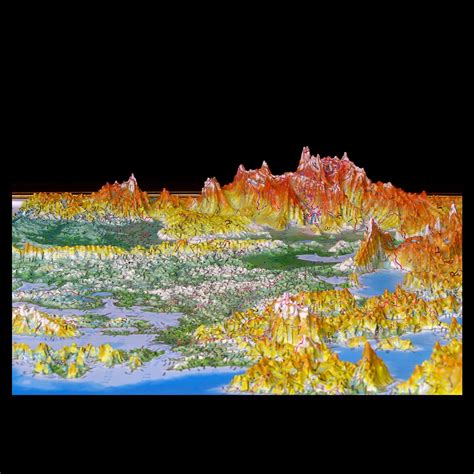 Europe Three Dimensional 3d Raised Relief Map In 2022 Relief Map