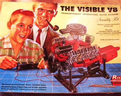 Vintage Renwal Blueprint Visible V8 Engine Model Kit Etsy