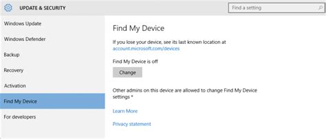 How To Enable Or Disable Find My Device In Windows 10