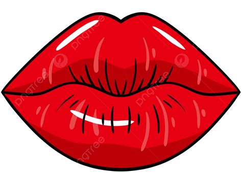 Lips Red Cartoon Lips Red Lips Red Lips Png Transparent Clipart Image And Psd File For Free