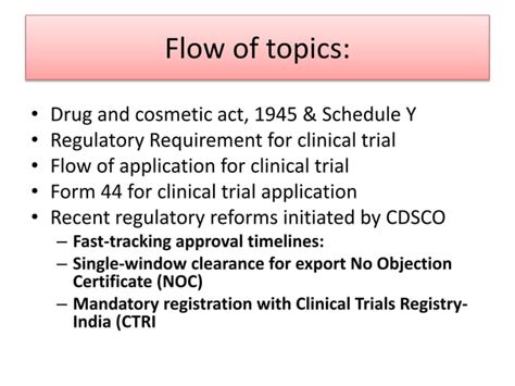 Clinical Trial Application In India Ppt