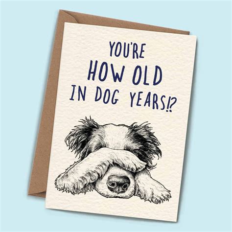 Dog Years Card Dog Birthday Card Dog Lover Card Rude Etsy