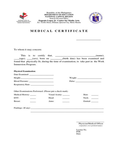 We did not find results for: Immersion Medical Certificate
