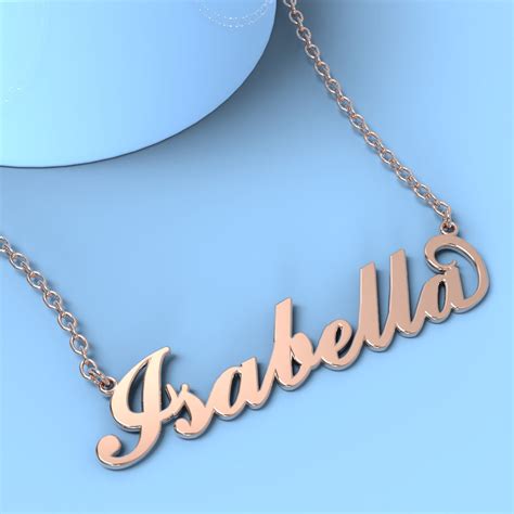 Isabella Name Necklace Gold Custom Necklace Personalized Ts For He