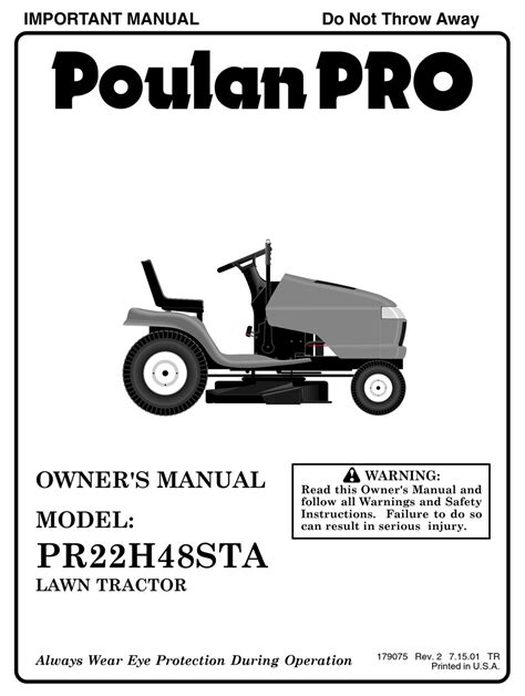 Poulan Pro Pr22h48sta Owners Manual Pdf Download Manualslib