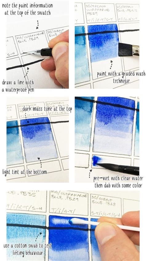 How To Make Watercolor Swatches Step By Step Learn Watercolor