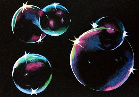 Bubbles In Acrylic Paint Reflection Art Simple Art Bubbles