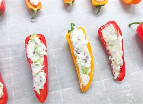 Cream Cheese Stuffed Peppers With Bacon Perfect Gameday Appetizer