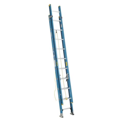 Werner 20 Ft Fiberglass D Rung Extension Ladder With 250 Lb Load