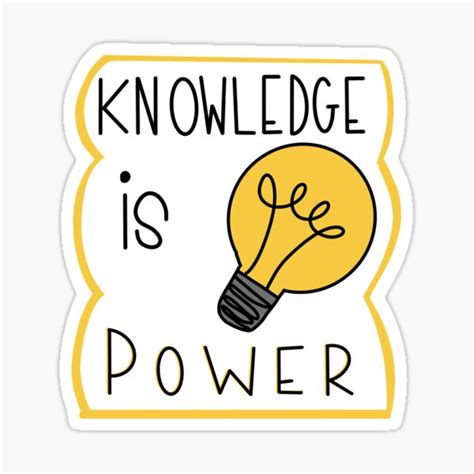 Knowledge Is Power Sticker For Sale By Teachbydesigns Redbubble