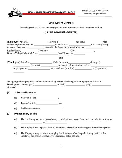50 Ready To Use Employment Contracts Samples And Templates