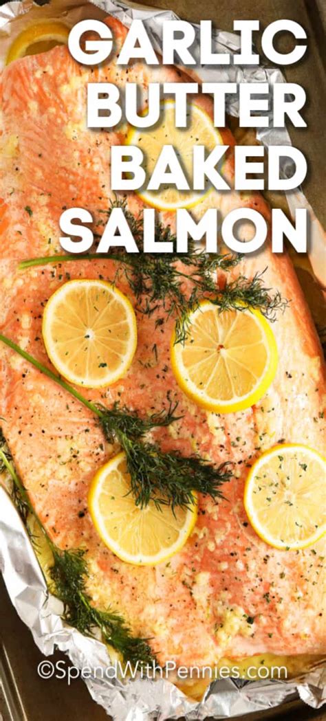 My dad loves salmon so i thought i would try this version in the foil pack since sometimes when i cook right in the oven it seems dry this came out wonderful very tender and flavorful. Garlic Butter Baked Salmon {whole or fillets} | YouTube ...