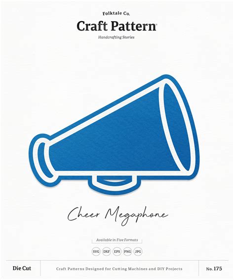 Cheer Megaphone SVG Craft Pattern Megaphone SVG Cheerleader | Etsy