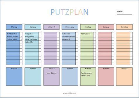 Familien putzplan zum ausdrucken 19 besten planner bilder auf. Putzplan Haushalt Vorlage PDF | Putzplan, Reinigungsplan ...