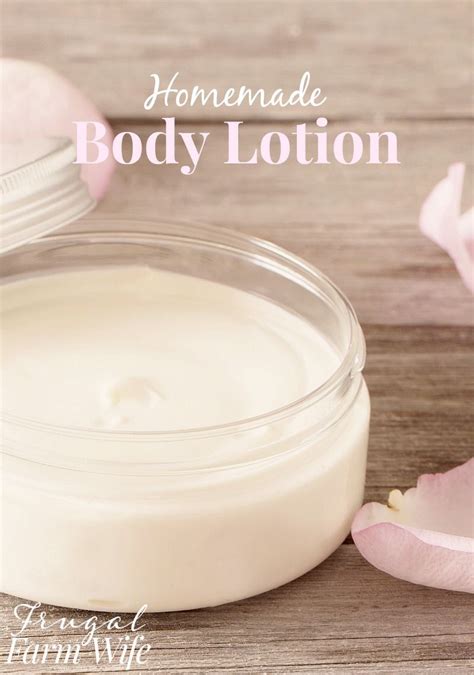 Homemade Body Lotion The Frugal Farm Wife Homemade Body Lotion