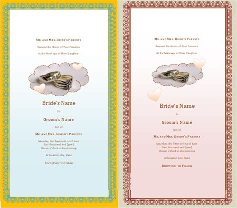 wedding invitation templates  word  formats samples desigs