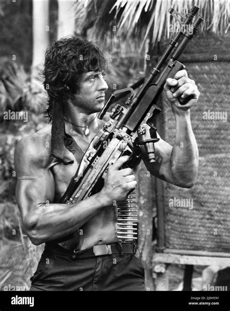 Sylvester Stallone Rambo Primera Sangre Parte Ii 1985 Fotografía De