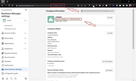 How To Find The Facebook Business Manager Id Callbell