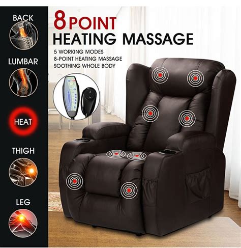 massage recliner chair electric 8 point heated vibrating massage armchair okin lift motor lounge