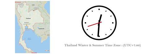 Thailand Time Zone Map Thai Time Zones And Cantons Cities