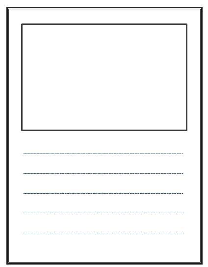 Write And Draw Lined Paper With Space For Story