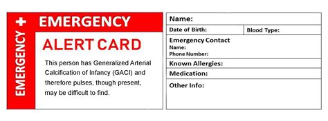 Emergency Info Card