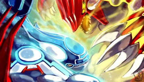 Pokemon Omega Ruby Alpha Sapphire Mega Battle Kyogre Groudon Fanart By