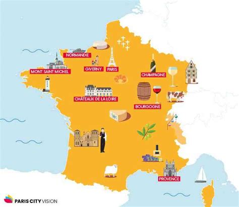 Carte touristique de France » Vacances - Guide Voyage