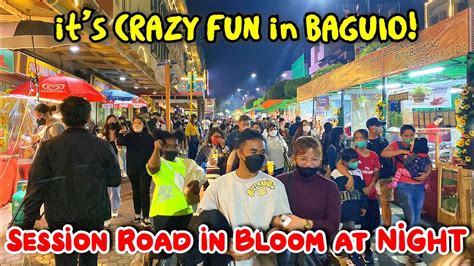 Amazing Night Tour At Baguio Citys Session Road In Bloom Street
