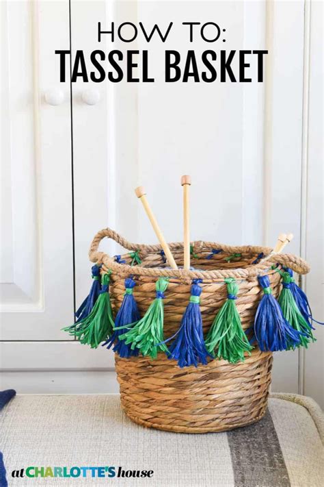 I Added These Easy To Make Tassels To A Basic Basket To Give It A