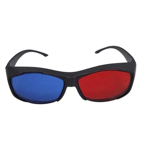 Cheap 1pcs Red Blue 3d Glasses Black Frame For Dimensional Anaglyph Tv