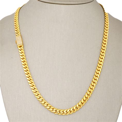 18k Cuban Link Chain Grimal Jewelry