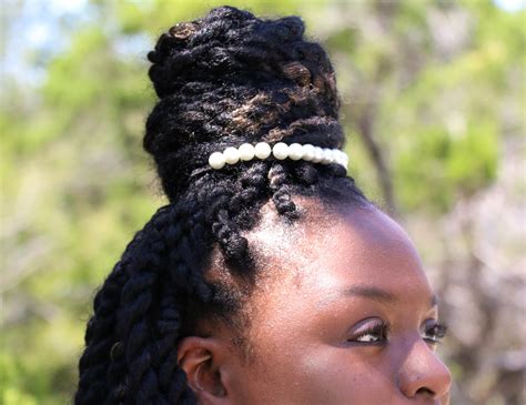 Pearl Afro Puff Holder Natural Hair Accessory Ouchless Etsy