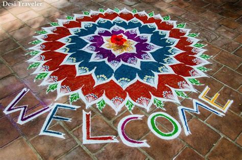 Rangolis Are Used For Welcome Of Guests Colorful Rangoli Designs