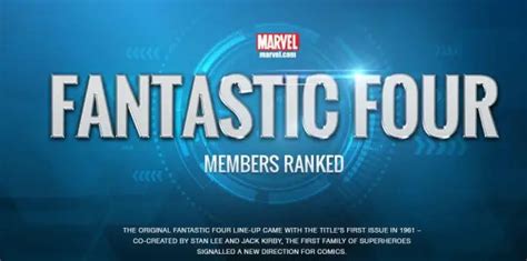 Fantastic Four Members Ranked Infographic By Ladbrokes The Geek Twins