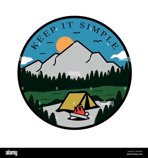 Camping Nature Outdoor Logo Vector Design Aventure En Plein Air