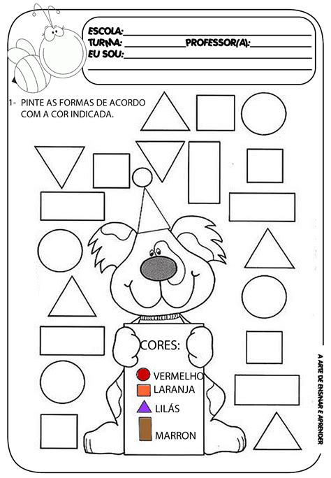 Atividade pronta Formas geométricas Formas geometricas educação infantil Atividades