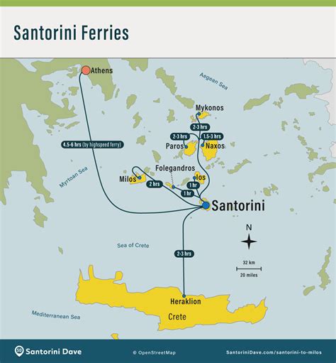 Santorini To Milos Ferry Tickets Schedules Routes