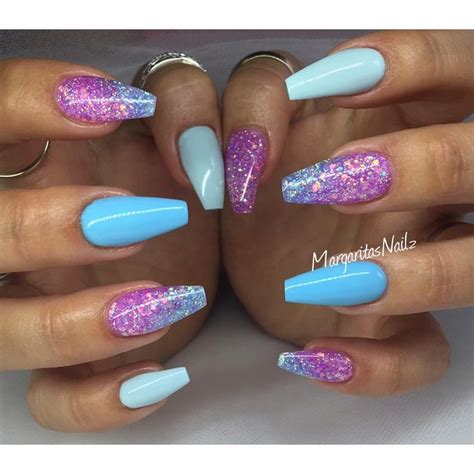 blue  purple coffin nails  images blue nails nail designs fabulous nails
