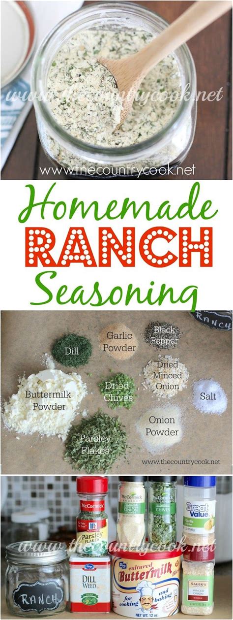 If desired, pulse in a food processor or blender to create a more uniform mixture. Homemade ranch seasoning mix | Recipe | Homemade ranch ...