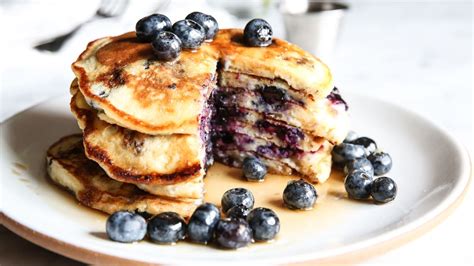 Easy Homemade Blueberry Pancakes Recipe How To Make Blueberry