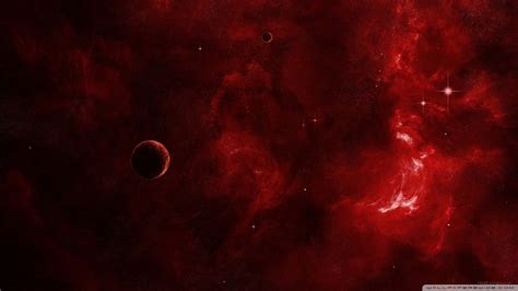 Red Moon Space Art Red Planet Space Hd Wallpaper Wallpaper Flare