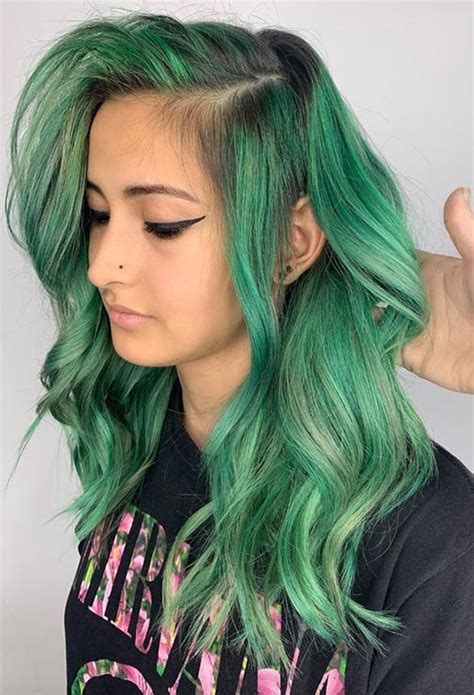 The brand's hair dye is made in italy without any ammonia, parabens, resorcinol, ppd, phthalates, sls, titanium dioxide, or gluten. 63 Offbeat Green Hair Color Ideas in 2021: Green Hair Dye ...