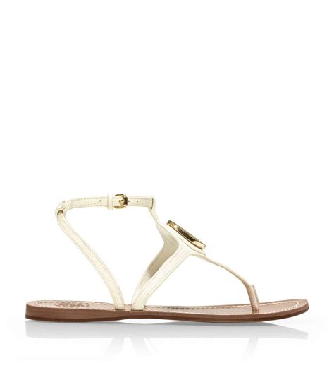 Tory Burch Leticia Flat Thong Sandal In Beige Ivory Lyst